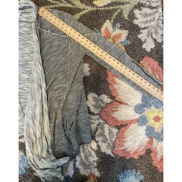 Free People Sweater Womens Large In The Loop Open Front Gray Cardigan Asymmetric - Picture 10 of 10